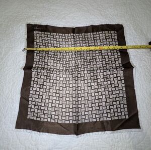 Brown and White Patterned Scarf